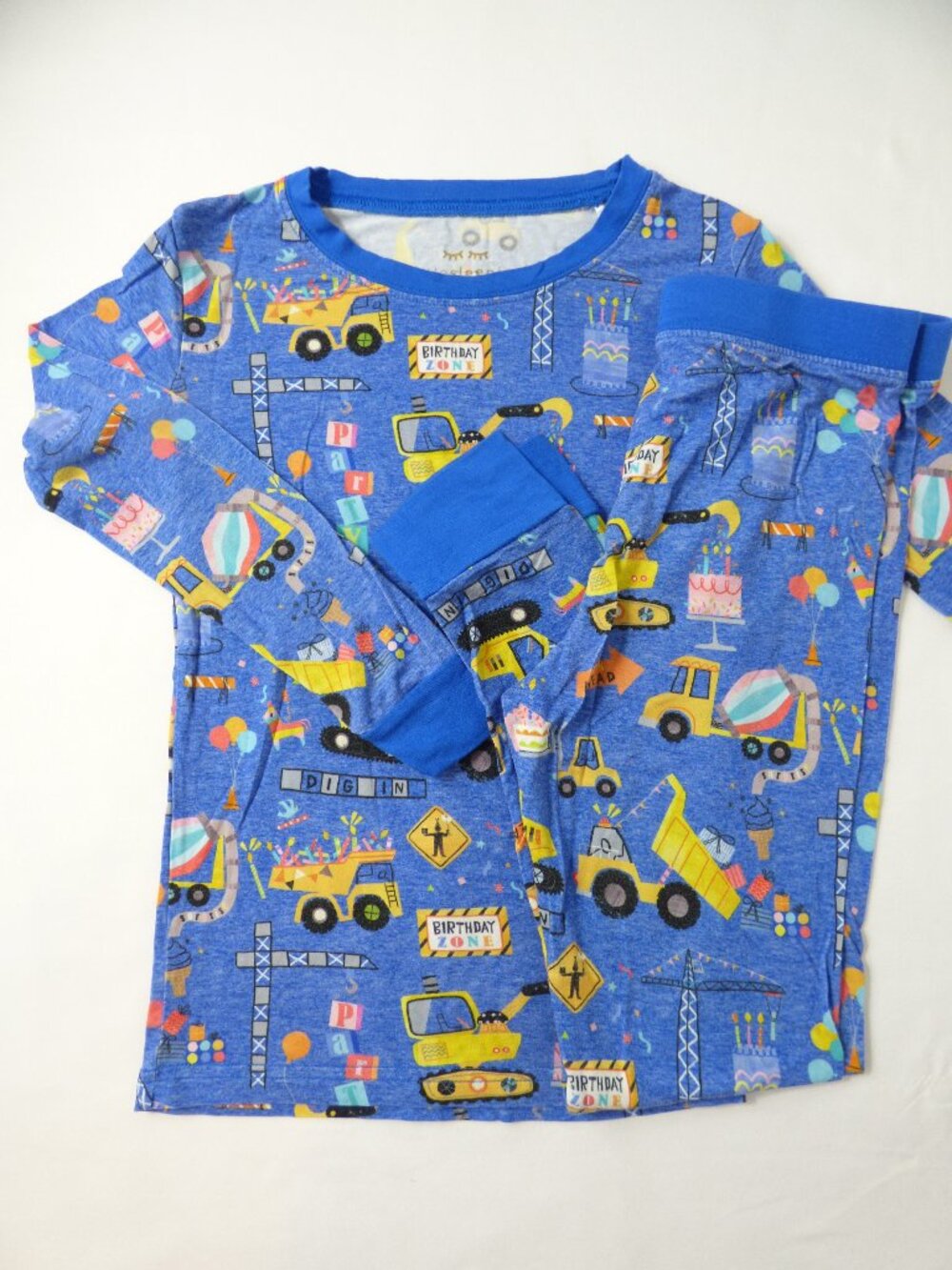 Little Sleepies Birthday Builders Pajama Set, Viscose Bamboo, Size 5/6 Years